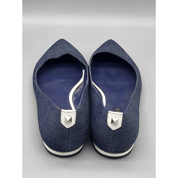 Marc Fisher Blue Denim Pointed Toe Flats Sz 8m - Picture 5 of 8